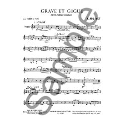 Andr&eacute; Jolivet: Grave et Gigue (Violin & Piano)