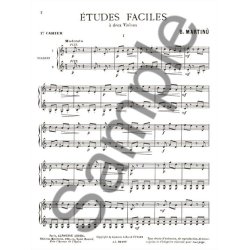 Bohuslav Martinu: Etudes faciles &agrave; deux Violons H191, Vol.1 (Violins 2)