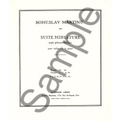 Bohuslav Martinu: Suite miniature H192, No.1 (Cello & Piano)