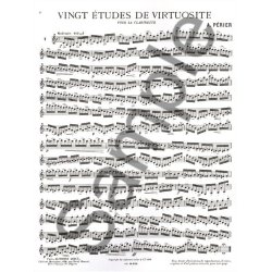 Auguste P&eacute;rier: 20 Etudes de Virtuosit&eacute; (Clarinet solo)