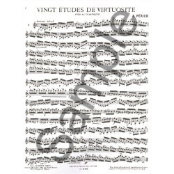 Auguste P&eacute;rier: 20 Etudes de Virtuosit&eacute; (Clarinet solo)