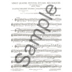 Marcel Mo&yuml;se: 24 Petites Etudes M&eacute;lodiques Avec Variations For Flute