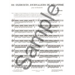 Auguste P&eacute;rier: 331 Exercices journaliers de M&eacute;canisme (Clarinet solo)