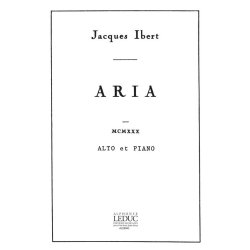 Jacques Ibert: Aria (Viola And Piano)