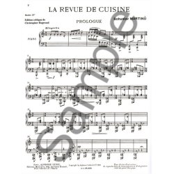 Martinu: La revue de cuisine pour piano