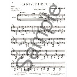 Martinu: La revue de cuisine pour piano