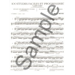 Marcel Mo&yuml;se: 100 Etudes Faciles Et Progressives D'Apr&egrave;s Cramer Vol.1 (Flute Solo)