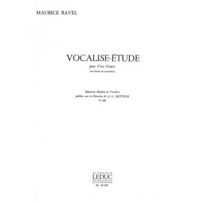 Maurice Ravel: Vocalise-Etude en Forme de Habañera (low) (Voice & Piano)