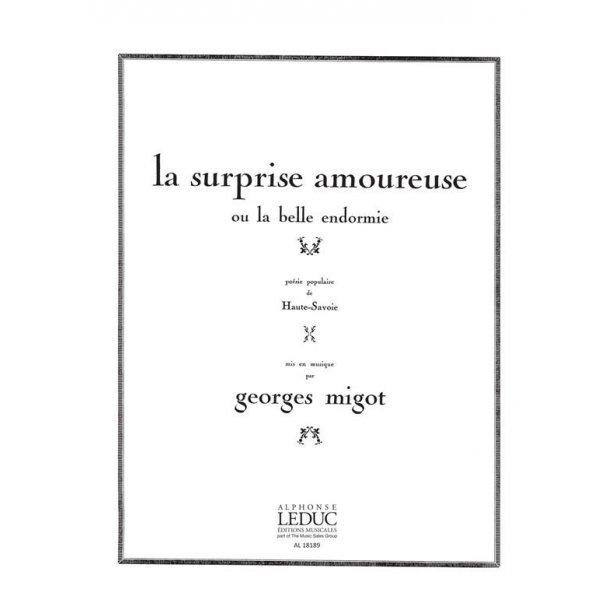 Migot Surprise Amoureuse Ou La Belle Endormie Voice &amp; Piano Book