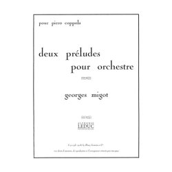 Migot Georges Deux Preludes Orchestra Score