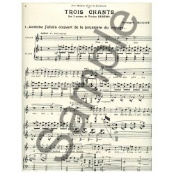 Georges Migot: 3 Chants sur 3 Po&egrave;mes de Tristan Der&egrave;me (sop/ten) (Voice & Piano)