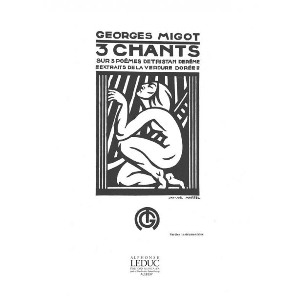 Migot Georges 3 Chants Suivis D'un Air A Vocalises Sur Poemes Vce Pts