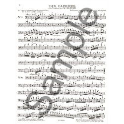 Henri Couillaud: 10 Caprices de Bl&eacute;ger (Trombone solo)