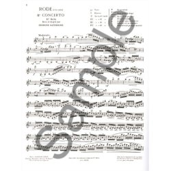 Rode Premiers Solos Concertos Classiques No 8 Violin & Piano Book