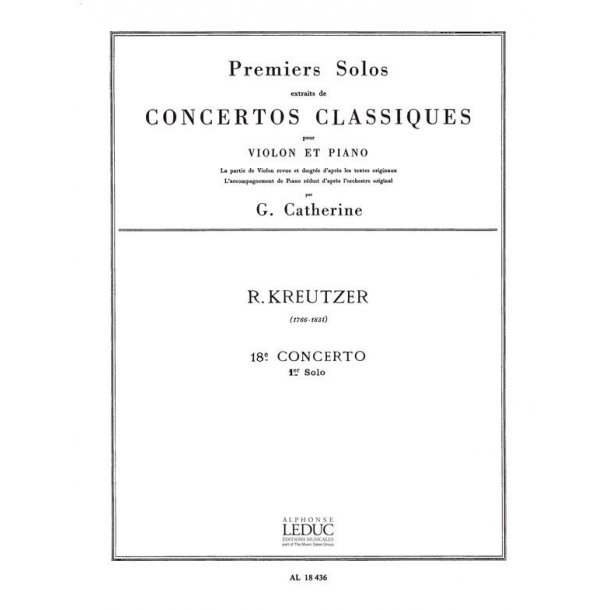 Rodolphe Kreutzer: Solo No.1 from Concerto No.18 in E minor (Violin & Piano)