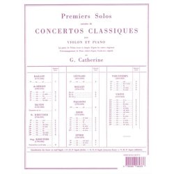 Kreutzer Premiers Solos Concertos Classiques No.19 Violin & Piano Book