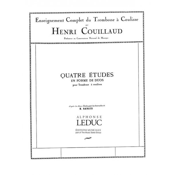Henri Couillaud: 4 Etudes en Forme de Duos (Trombones 2)