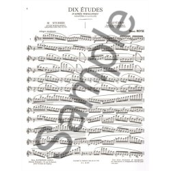 Marcel Mo&yuml;se: 10 Etudes d'apr&egrave;s Wieniawsky (Flute solo)