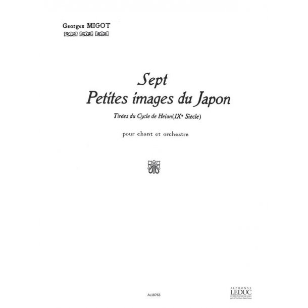 Migot Georges 7 Petites Images Du Japon In 16 Orchestra Score