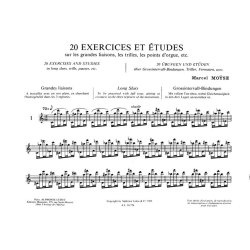 Marcel Mo&yuml;se: 20 Exercices et Etudes sur les grandes Liaisons (Flute solo)