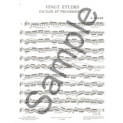 Auguste P&eacute;rier: 20 Etudes faciles et progressives (Clarinet solo)