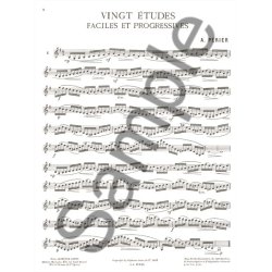 Auguste P&eacute;rier: 20 Etudes faciles et progressives (Clarinet solo)