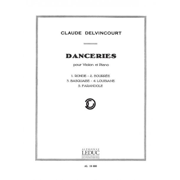 Delvincourt Danceries Violin & Piano Book