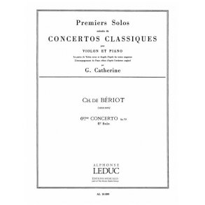Beriot Premier Solo Extrait Concerto No 6 Op 70 Violin & Piano Book
