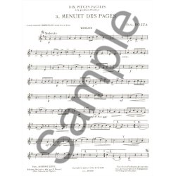 Eug&egrave;ne Bozza: Pi&egrave;ces faciles No.3: Menuet des Pages (Violin & Piano)