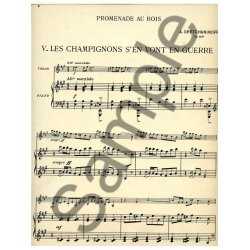 Aleksandr Tikhonovich Gretchaninov: Promenade au Bois Op.143, No.5: Les Champignons... (Violin & Piano)