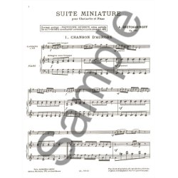 Gretchaninoff Suite Miniature Op 145 Clarinet & Piano Book
