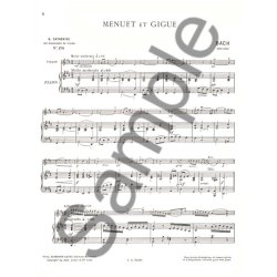 Johann Sebastian Bach: Menuet et Gigue (Classiques No.179) (Violin & Piano)