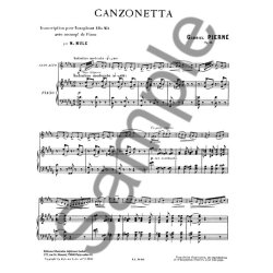 Gabriel Piern&eacute;: Canzonetta For Alto Saxophone And Piano Op.19