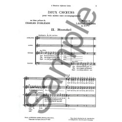 Laszlo Lajtha: 2 Choeurs No.2: Rondel (Choral-Mixed a cappella)