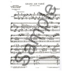 Jules-Auguste Edouard Demersseman: Grand Air Vari&eacute; (Classiques No.72) (Flute/Piano)
