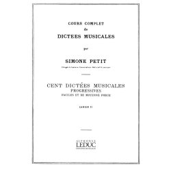 Petit Cours Compl Dictees Musicales Vol 2 Medium Voice Book