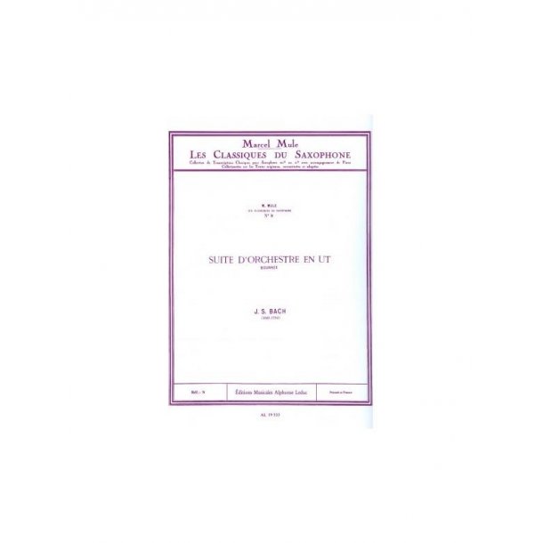 Johann Sebastian Bach: Bourr&eacute;e (Classiques No.8) (Saxophone-Alto & Piano)