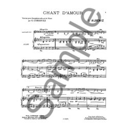 Isaac Manuel Francisco Alb&eacute;niz: Chant d'Amour (Saxophone-Alto & Piano)