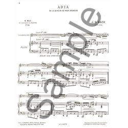 Aria From Suite D Bwv 1068 Alto Sax/Pno