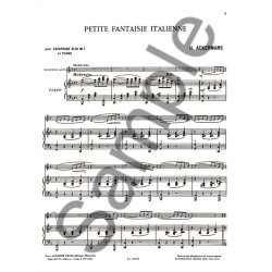 H.de Ackermans: Petite Fantaisie italienne (Saxophone-Alto & Piano)