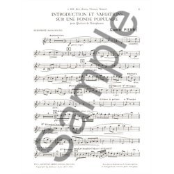 Gabriel Piern&eacute;: Introduction et Variations (Saxophones 4)