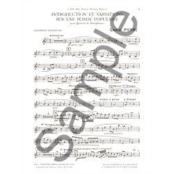 Gabriel Piern&eacute;: Introduction et Variations (Saxophones 4)