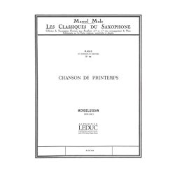 Felix Mendelssohn Bartholdy: Chanson de Printemps Op.62 No.6 in A major (Tenor Saxophone/Piano)