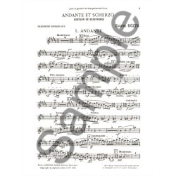 Eug&egrave;ne Bozza: Andante et Scherzo (Saxophones Quartet)