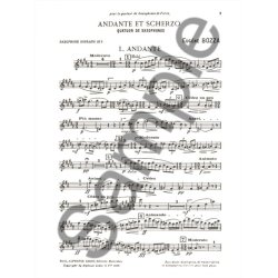 Eug&egrave;ne Bozza: Andante et Scherzo (Saxophones Quartet)