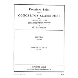 Haydn Catherine Premier Solo Extrait Concerto In C Violin & Piano Book