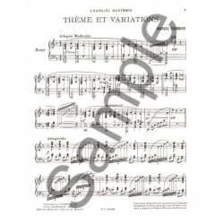 Marcel Tournier: Th&egrave;me et Variations (Harp solo)
