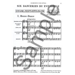 Roger Desormi&egrave;re: 6 Danceries du XV1 Si&egrave;cle (Quintet-Wind)