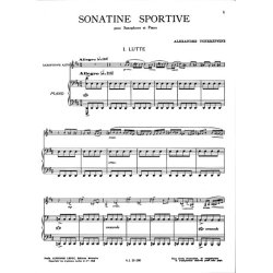 Alexandre Tch&eacute;repnin: Sonatine Sportive For Alto Saxophone And Piano