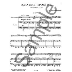 Alexandre Tch&eacute;repnin: Sonatine Sportive For Alto Saxophone And Piano